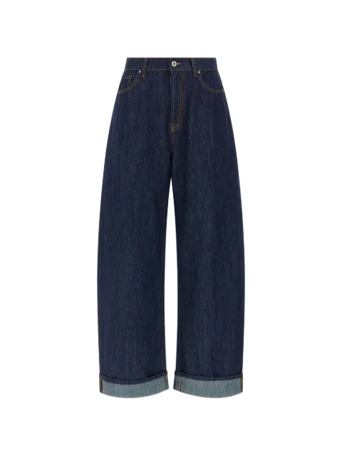 P.A.R.O.S.H. turn-up cuff wide-leg jeans