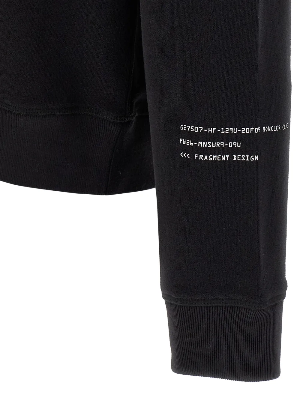 Moncler x Fragment hoodie met logo-print Zwart
