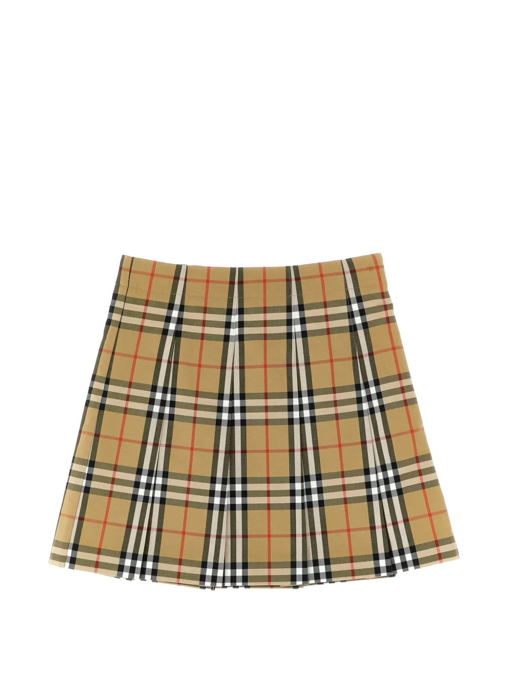 Burberry Kids Burberry Check pleated skirt Beige