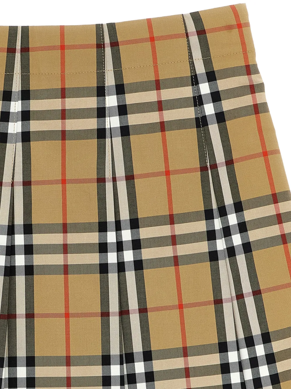 Burberry Kids Burberry Check pleated skirt Beige