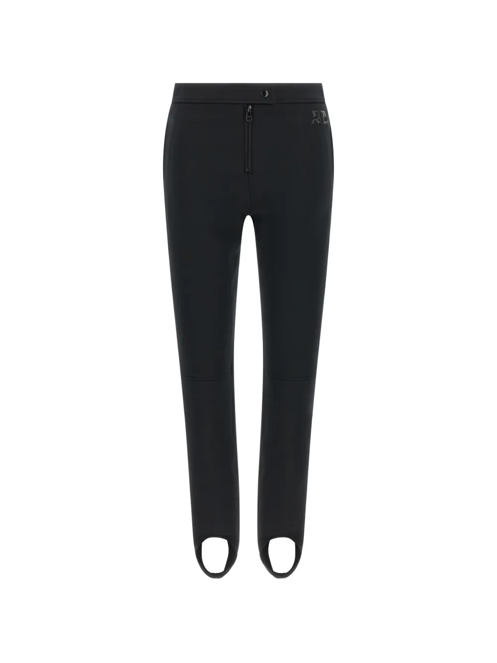 Courrèges logo-embossed stirrup trousers - Schwarz