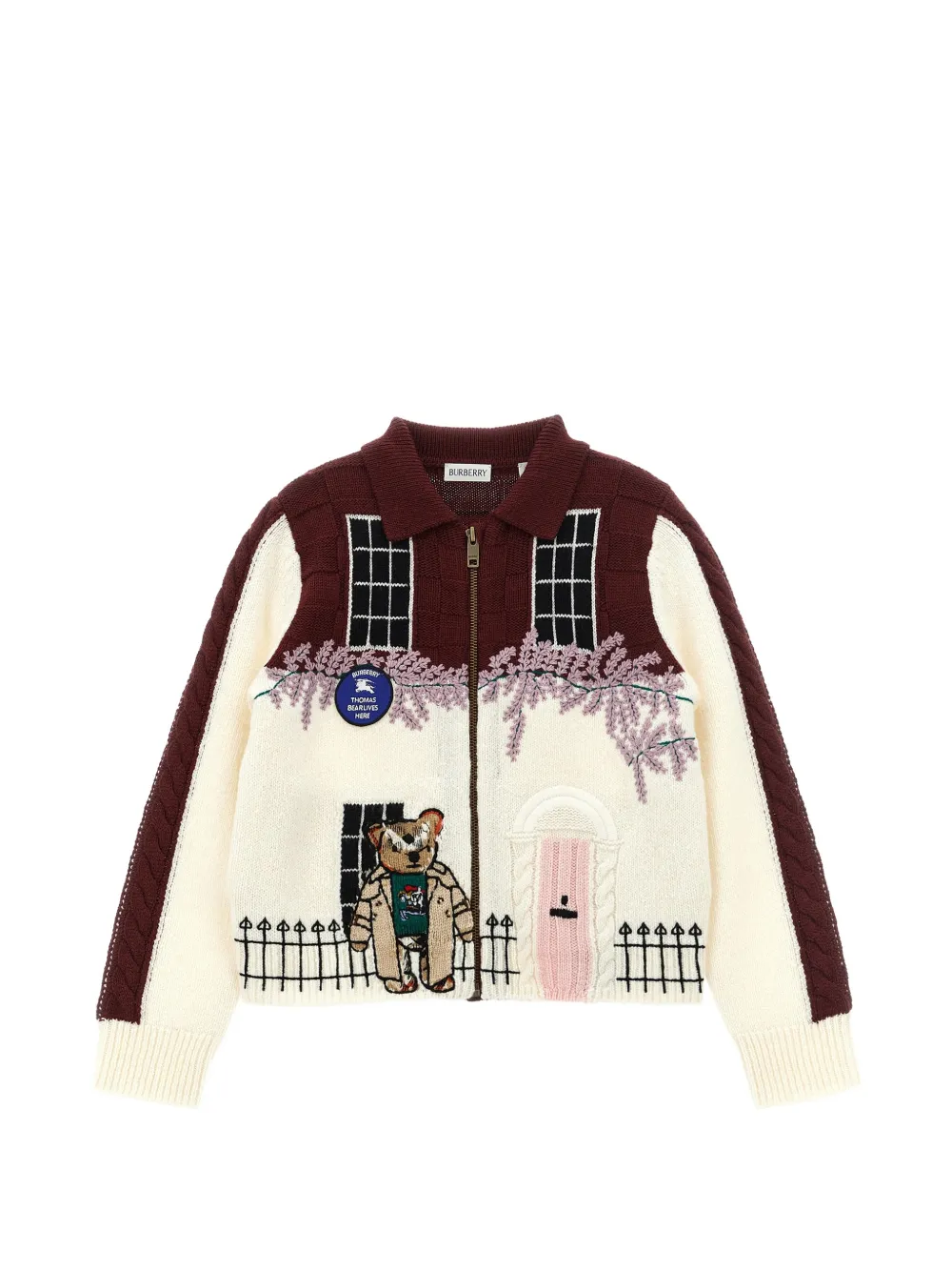Burberry Kids Townhouse Bear cardigan - Marrone