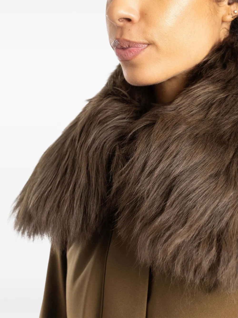 Moncler Grenoble Vizelles shearling-trimmed ski jacket Groen