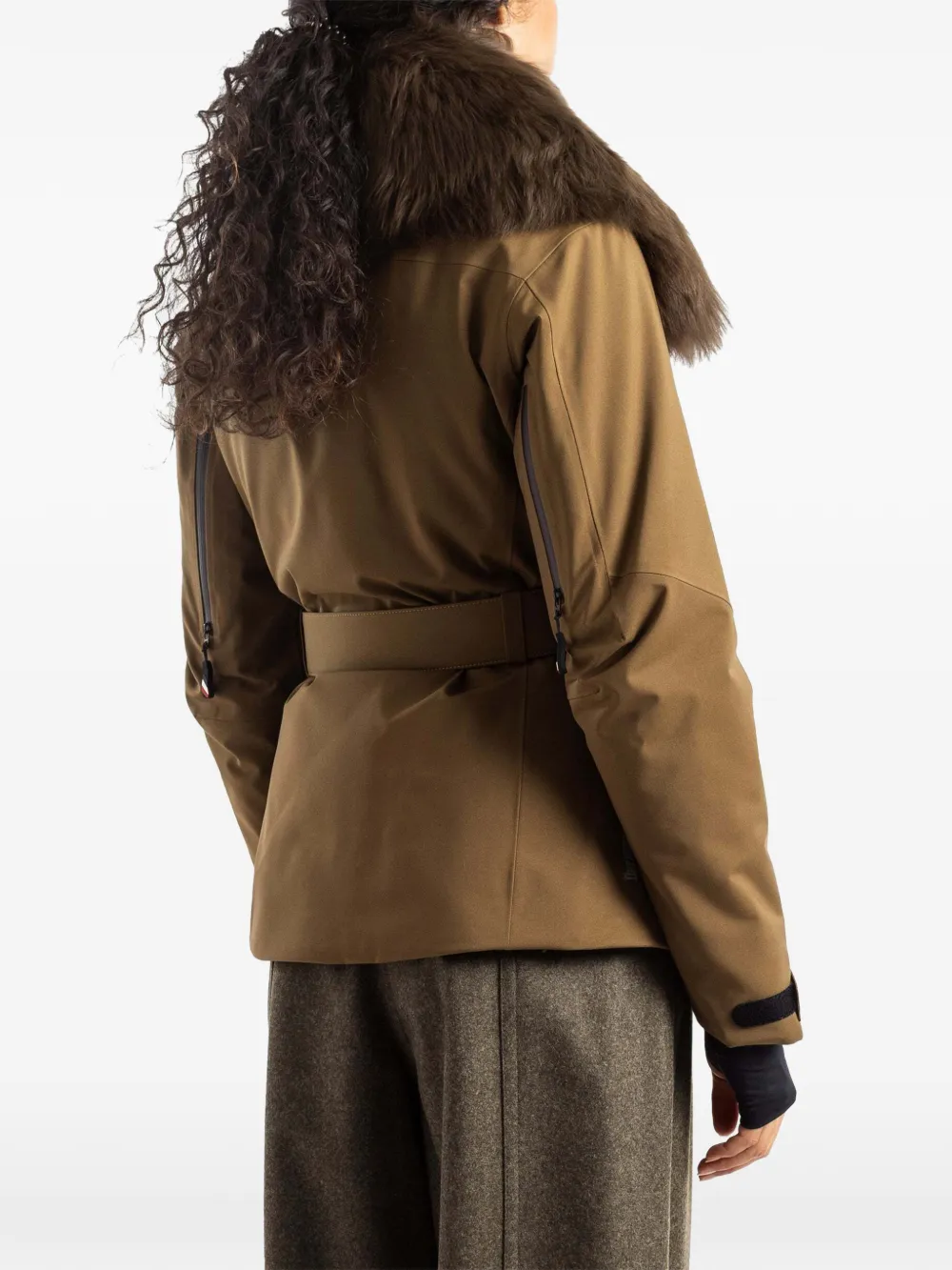 Moncler Grenoble Vizelles shearling-trimmed ski jacket Groen