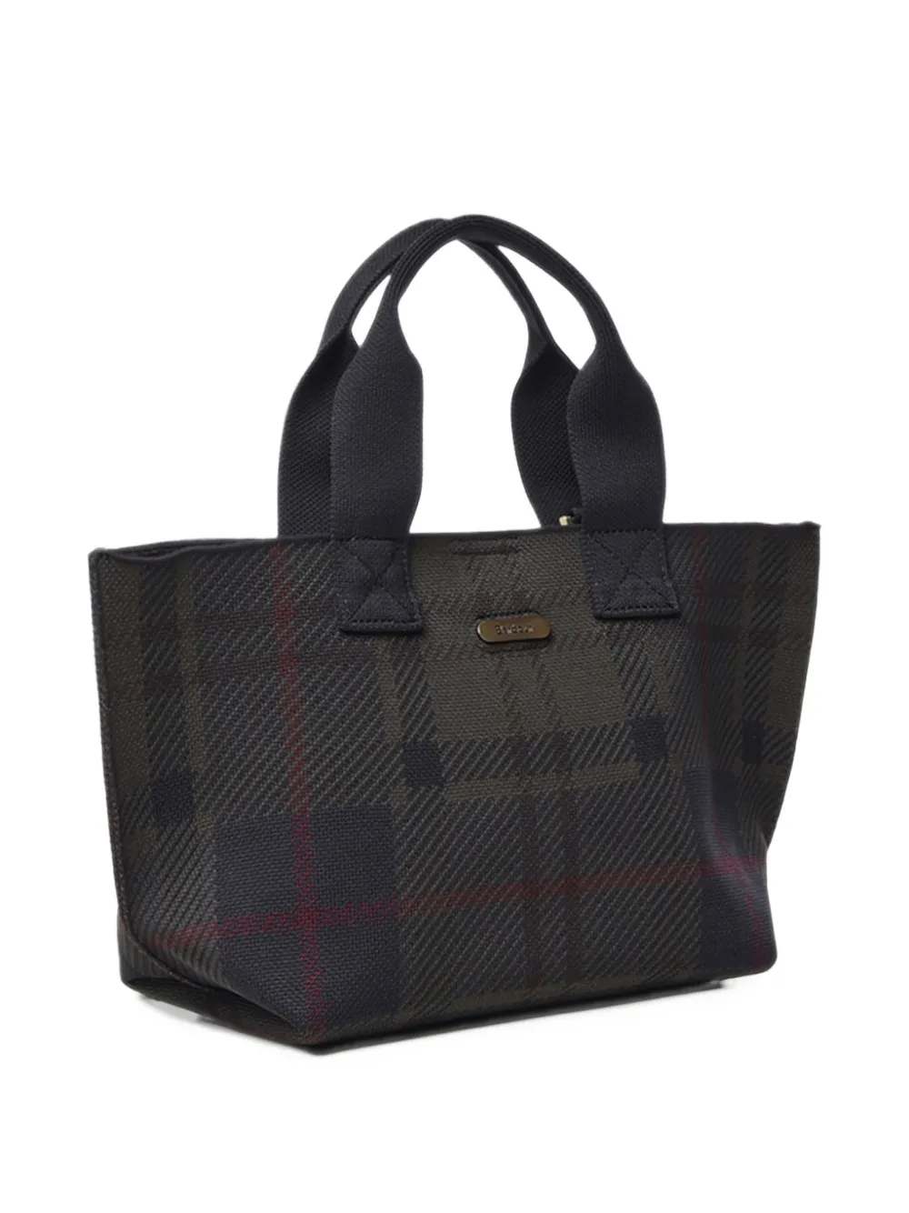 Barbour Layla Tartan mini tote bag Blauw