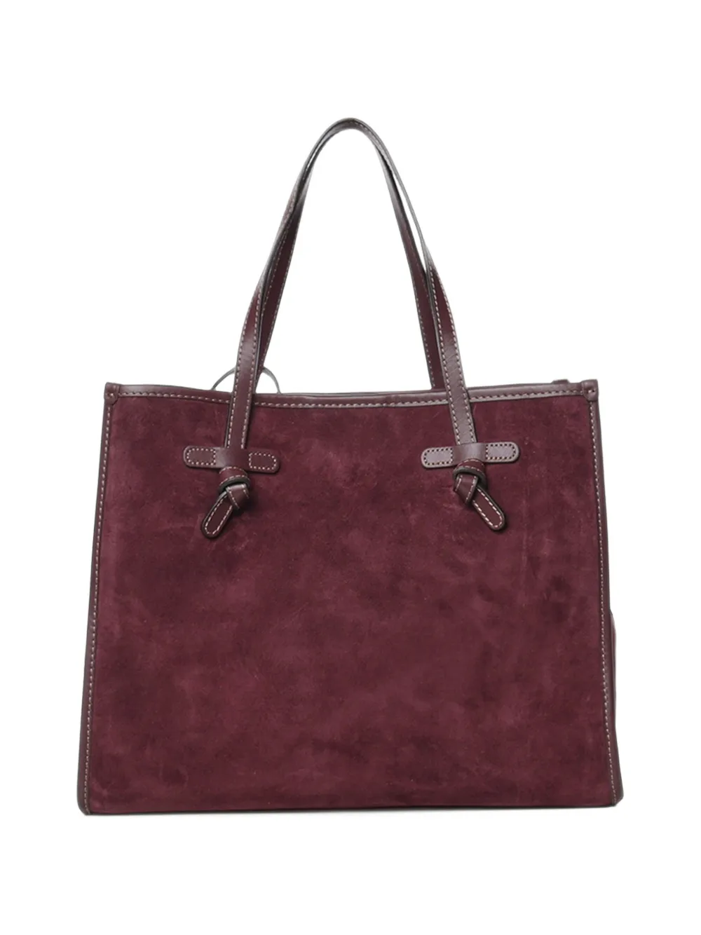 GIANNI CHIARINI large Marcella knotted suede shoulder bag - Red