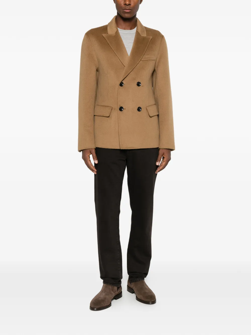 Hosio double-breasted buttoned blazer Bruin