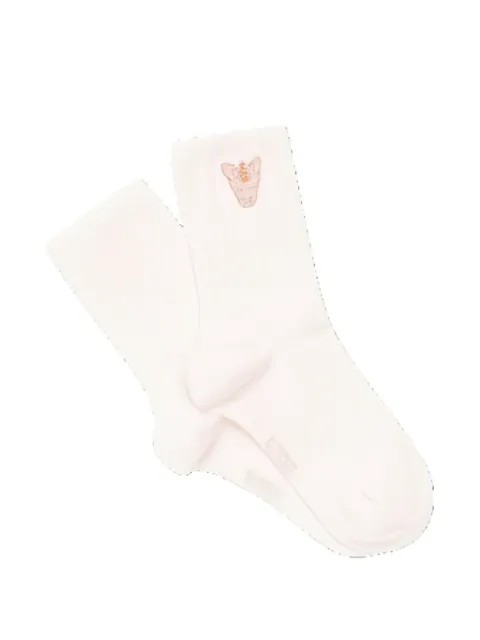 Donsje Bell Unicorn embroidered ribbed-knit socks