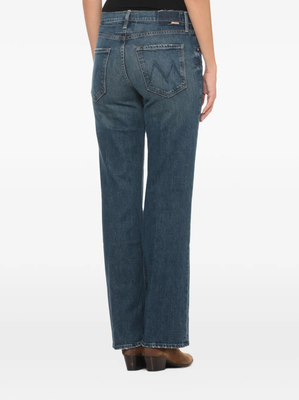 MOTHER The Bookie Sneak faded jeans Blauw