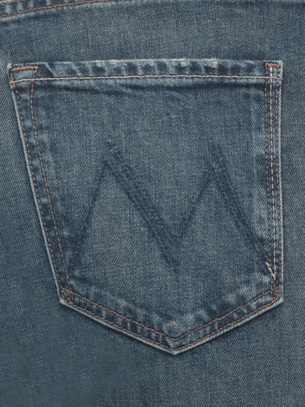 MOTHER The Bookie Sneak faded jeans Blauw
