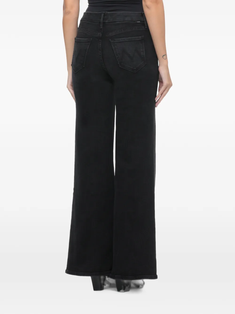 MOTHER The Roller Sneak flared jeans Zwart