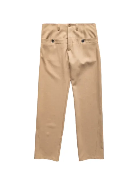 Spencer Badu button-detail wool trousers