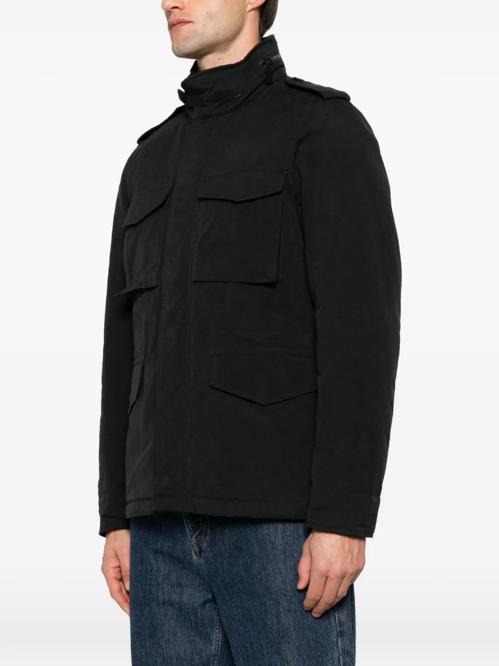 ASPESI Minifield four-pocket epaulette jacket Blauw
