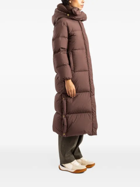 Moncler Ornement hooded long down jacket
