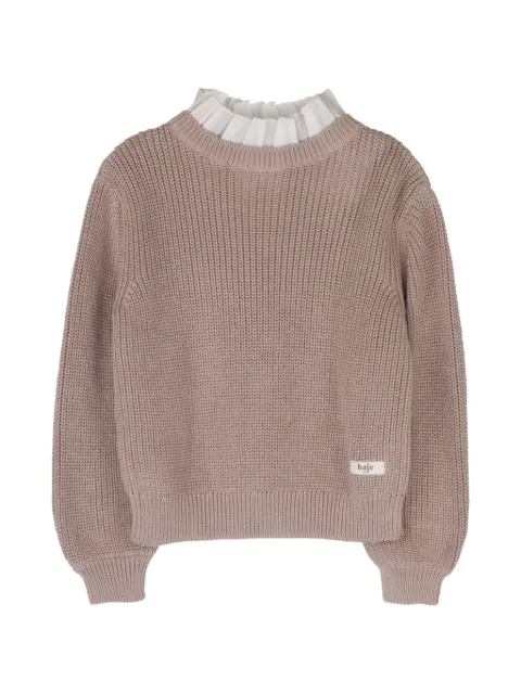 BAJE STUDIO Mai ruffled chunky-knit sweater