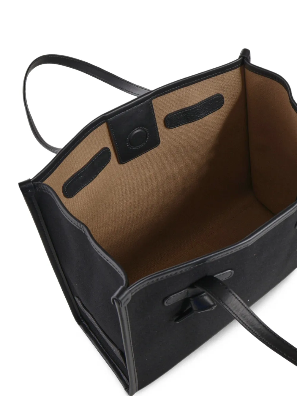 GIANNI CHIARINI Marcella shopper met logo-patch Zwart