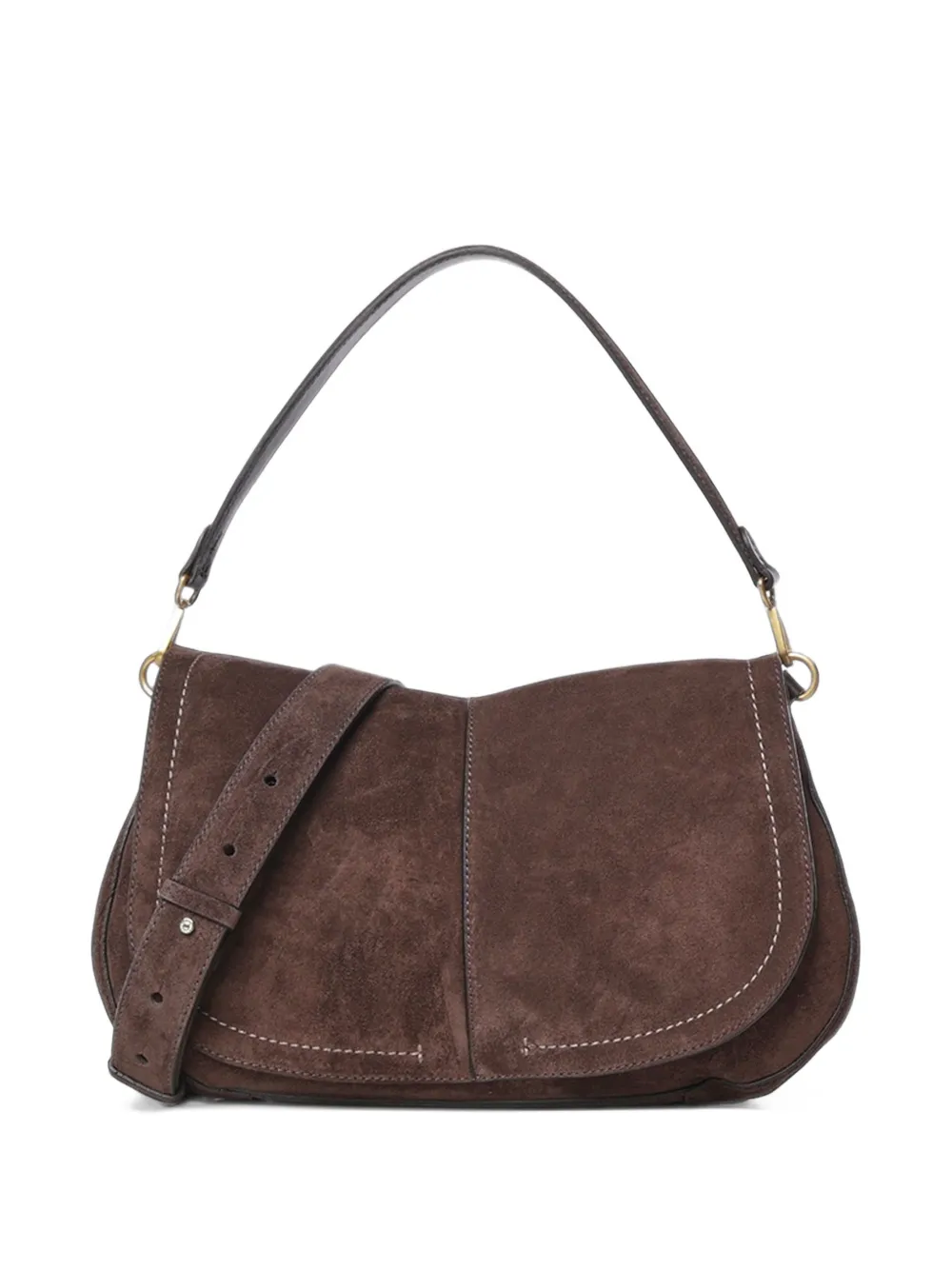 GIANNI CHIARINI Helena suede-finish panelled shoulder bag