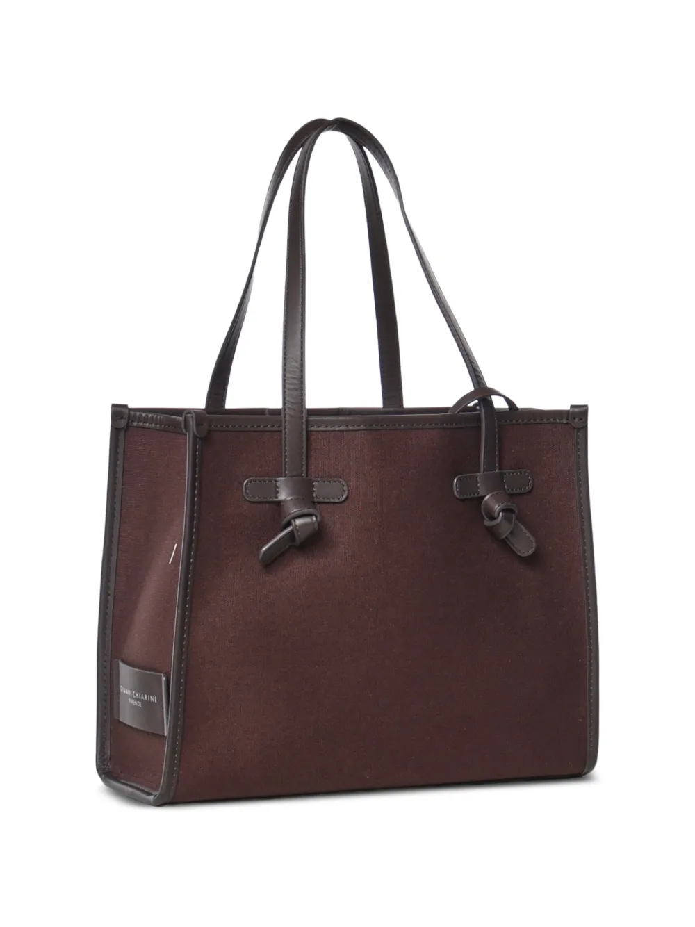 GIANNI CHIARINI Marcella leather-trim tote bag Rood