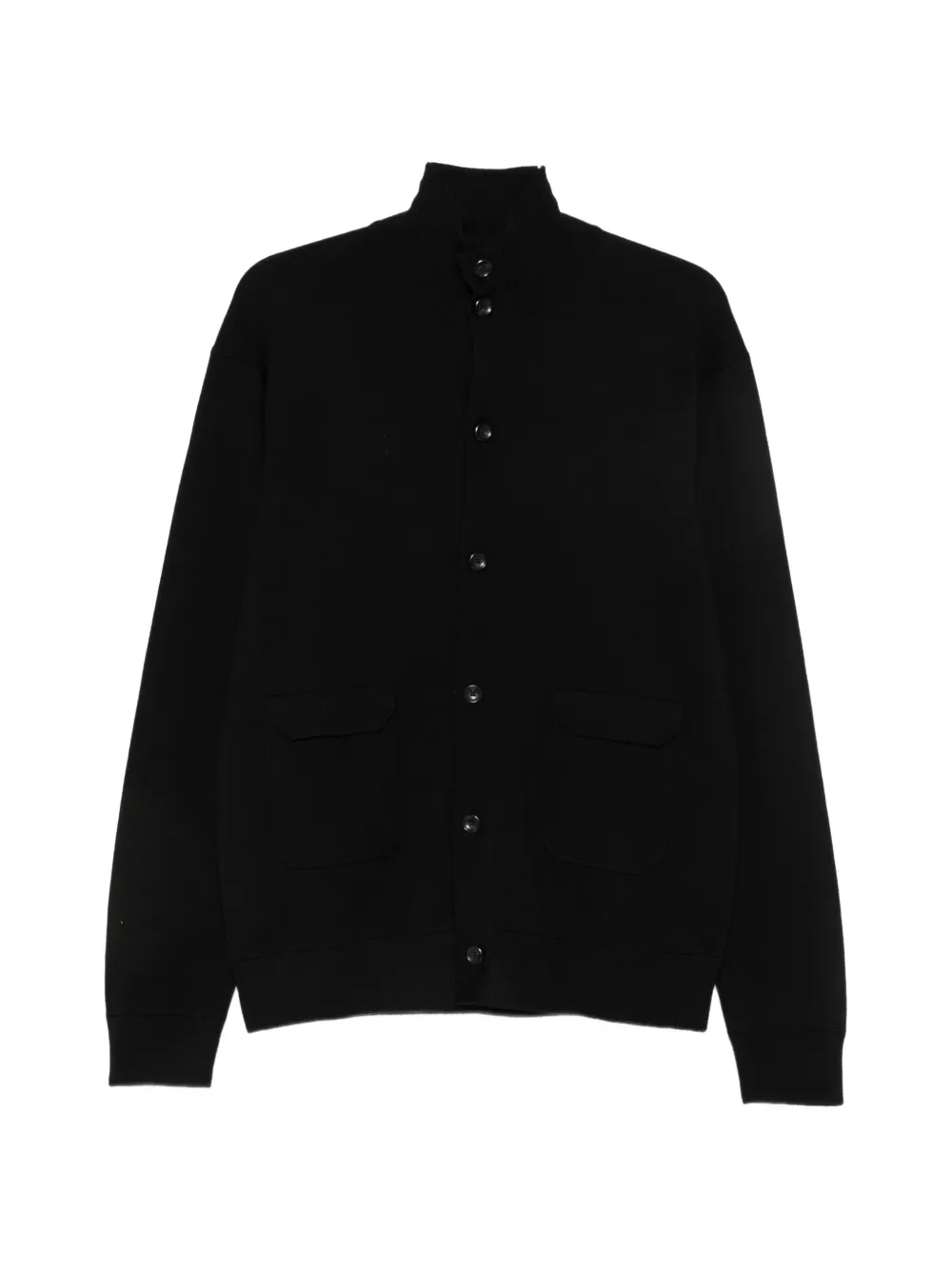 Hosio button-fastening wool cardigan