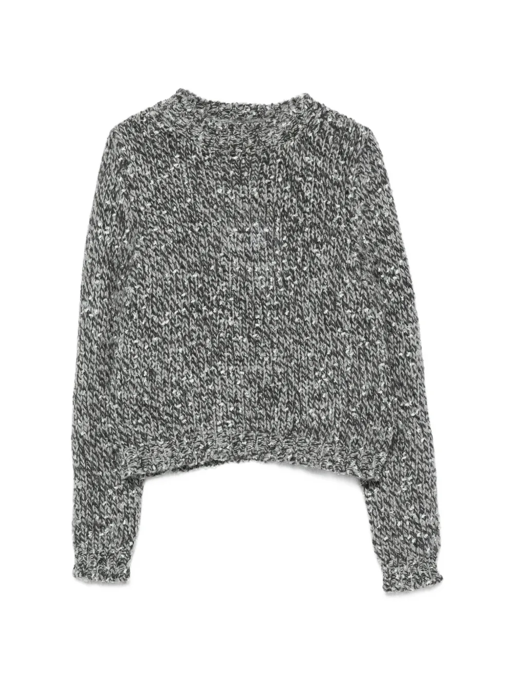 I BLUES marl-knit cropped sweater