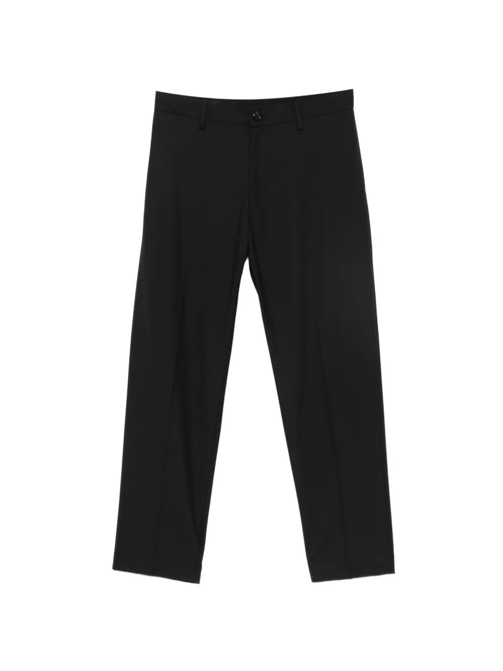 Nn07 Elasticated-waistband Pressed-crease Trousers In Black
