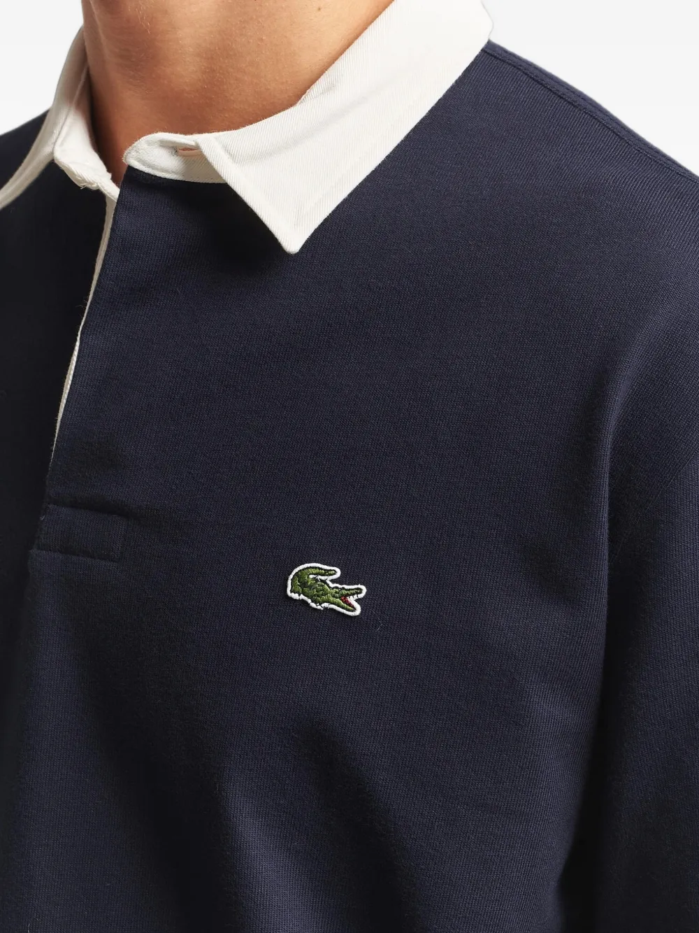 Lacoste relaxed fit jersey rugby polo shirt Blauw