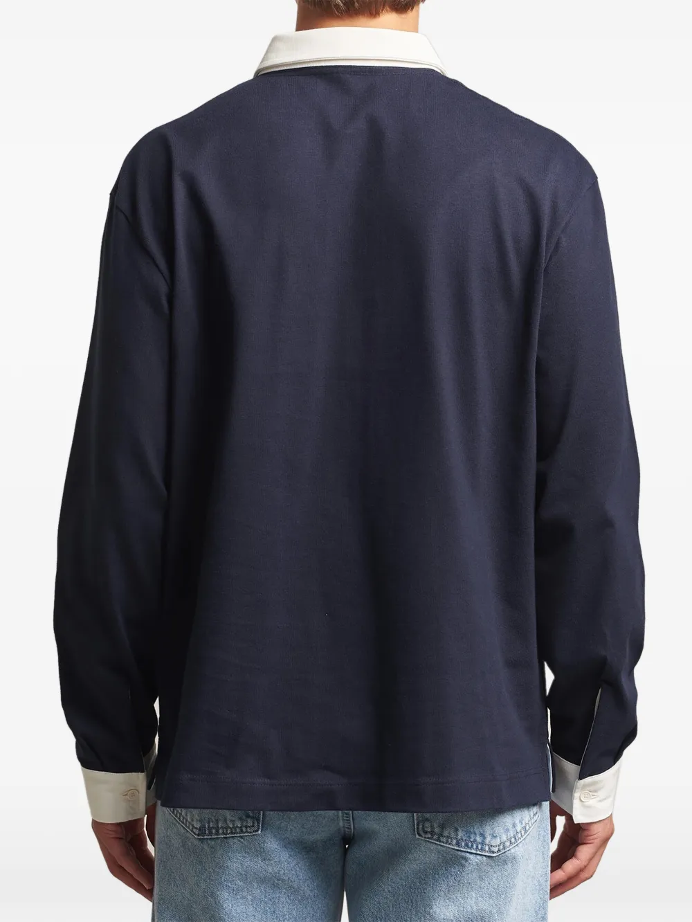 Lacoste relaxed fit jersey rugby polo shirt Blauw