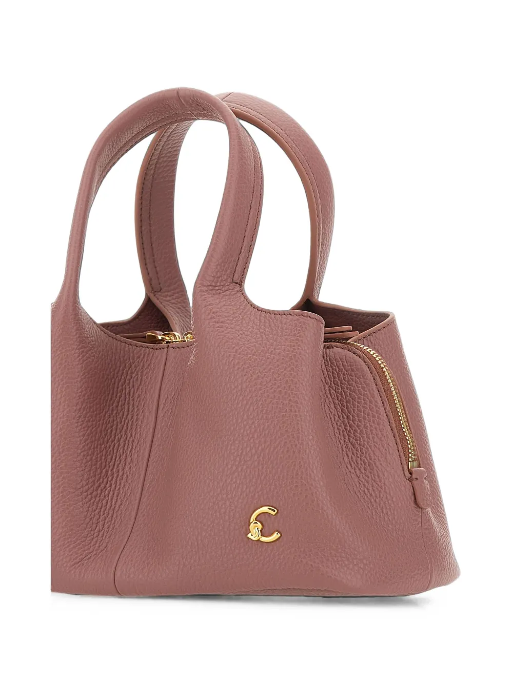 Coccinelle Kleine Nell shopper van getrommeld leer Roze