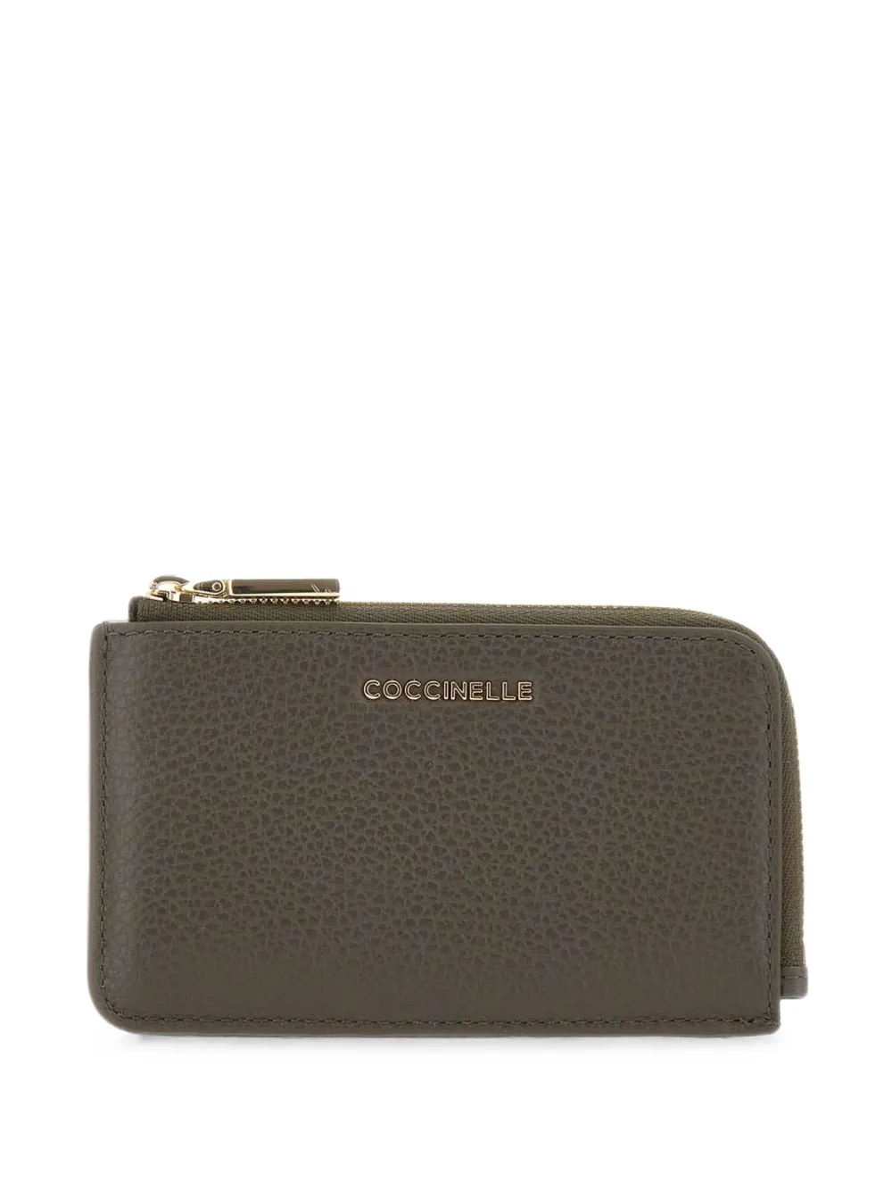 Coccinelle metallic soft card holder - Verde