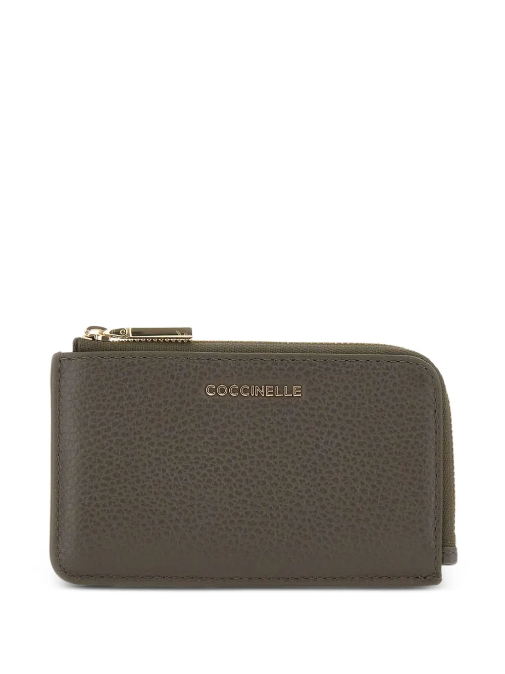 Coccinelle metallic soft card holder - Grün