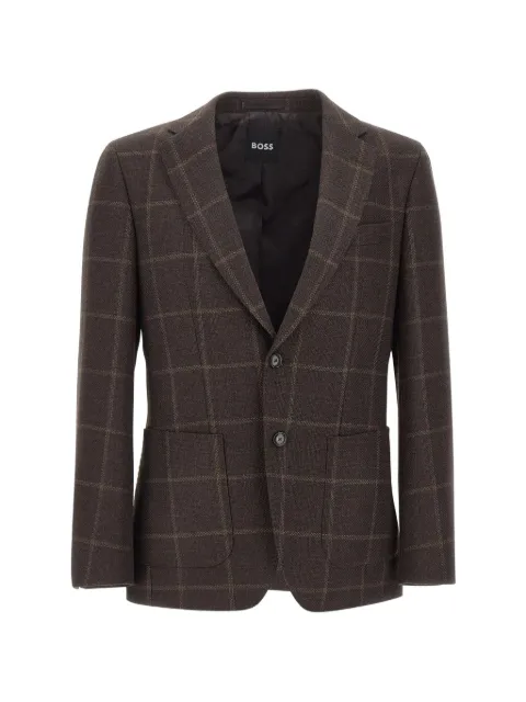 BOSS check-pattern blazer