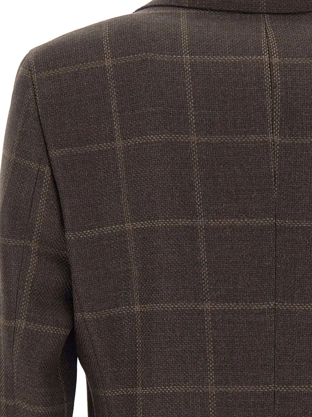 BOSS Geruite blazer Bruin