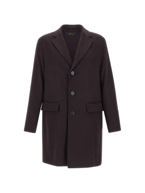 BOSS Prince of Wales check-pattern coat