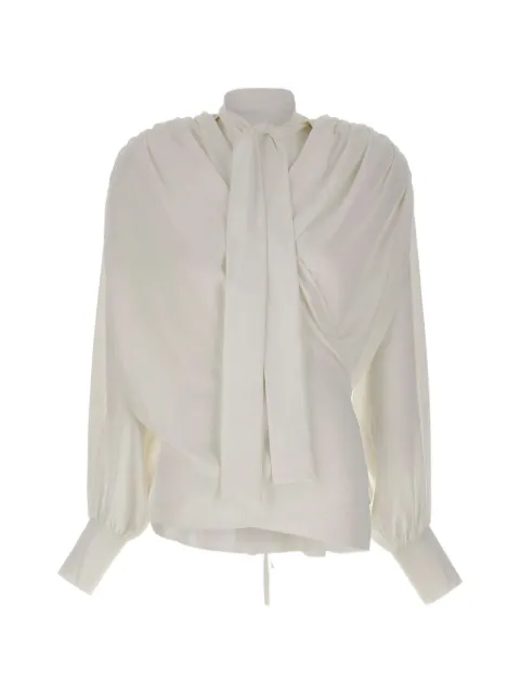 IRO Bliss tie-neck wrap-style blouse