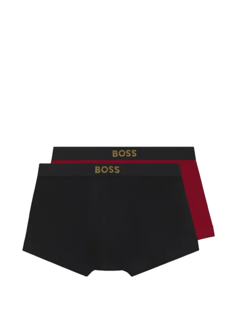 BOSS gift-boxed two-pack of trunks in ribbed cotton