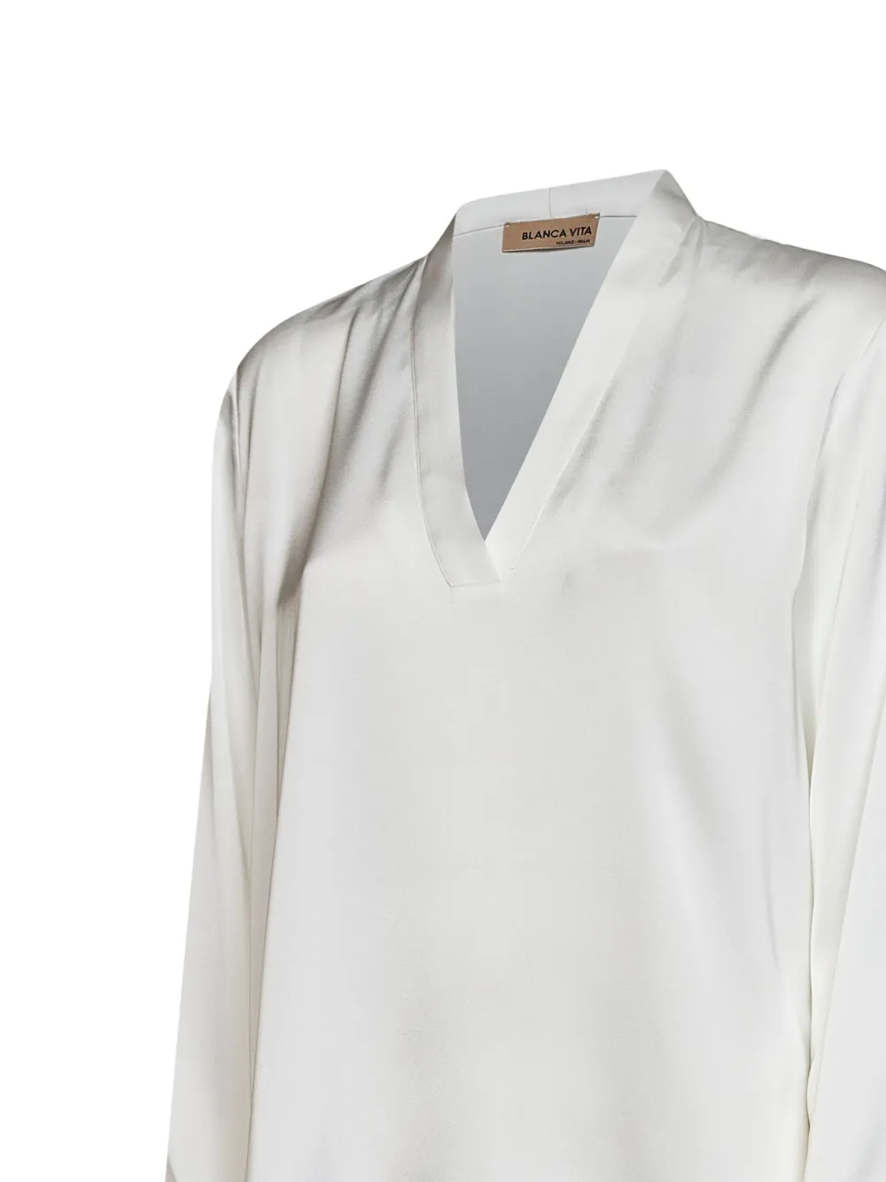 Blanca Vita Blouse met V-hals Beige