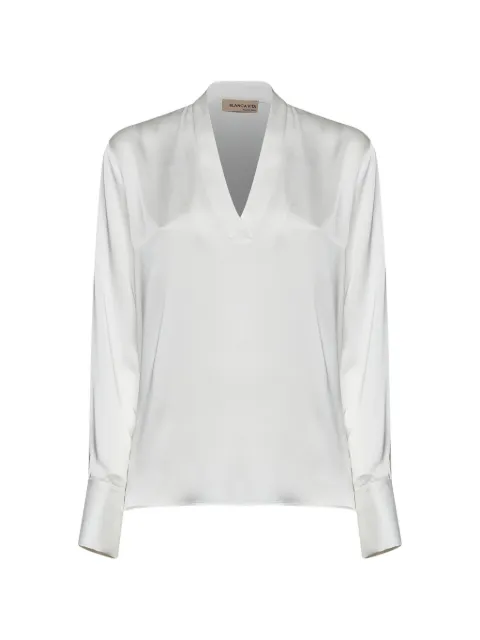 Blanca Vita V-neck long-sleeve blouse