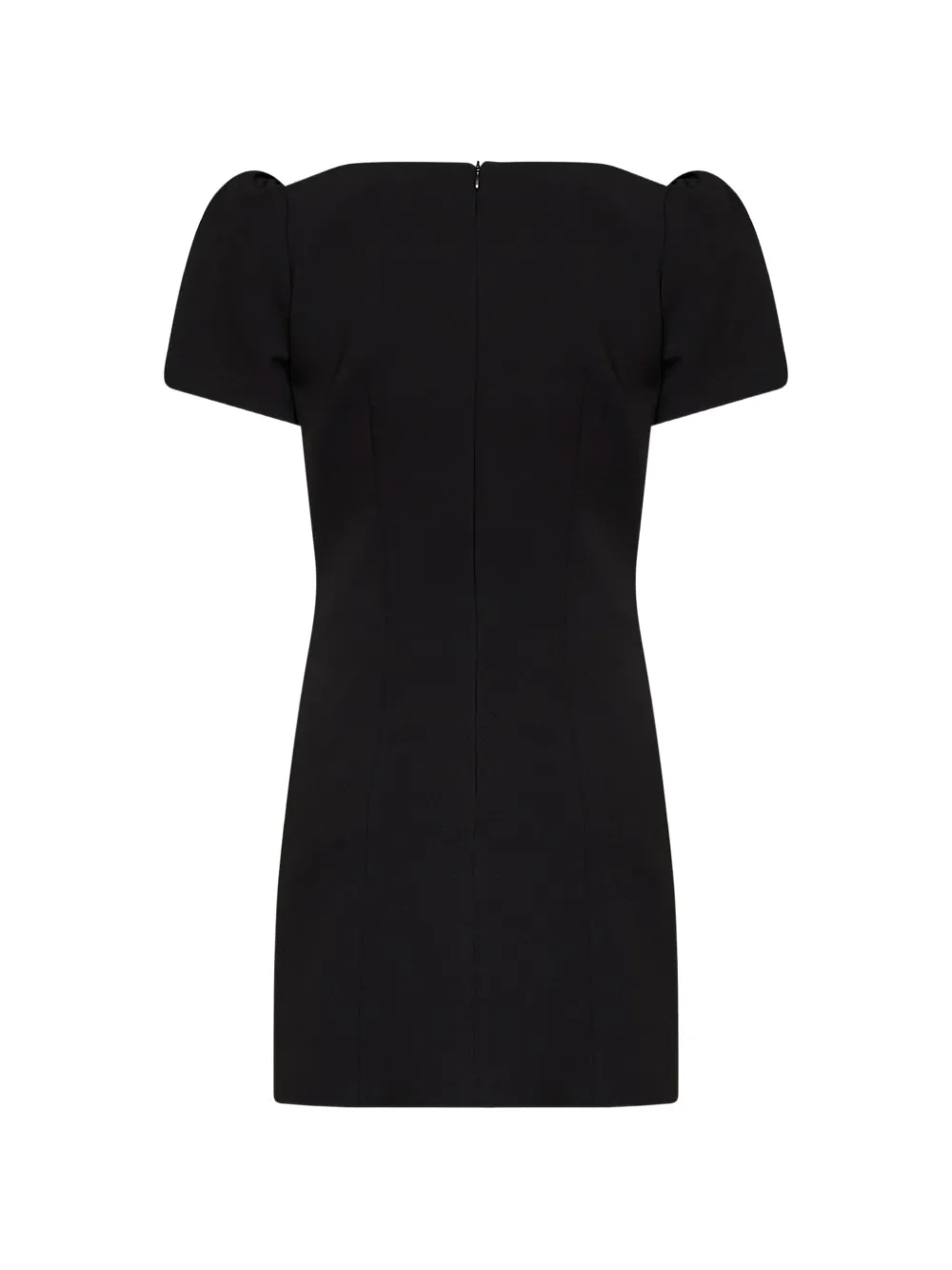 Blanca Vita Mini-jurk met pofmouwen en boothals Zwart