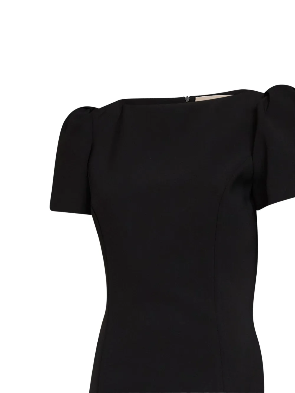 Blanca Vita Mini-jurk met pofmouwen en boothals Zwart