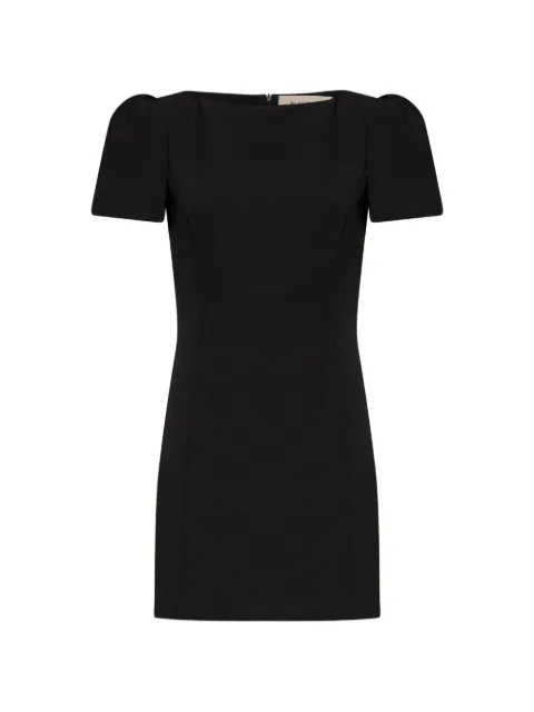 Blanca Vita puff-sleeve boat-neck mini dress