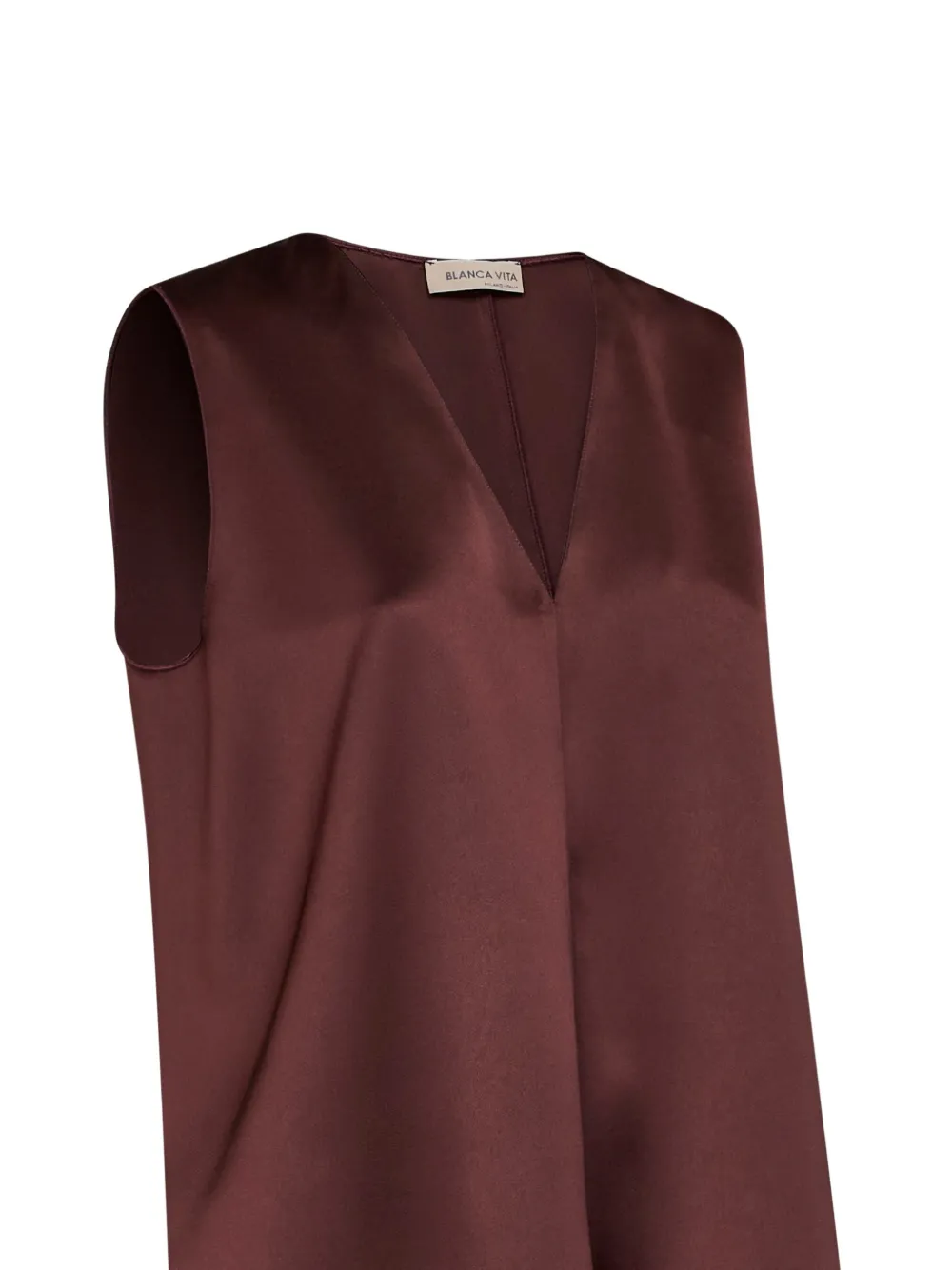 Blanca Vita Blouse met V-hals Bruin