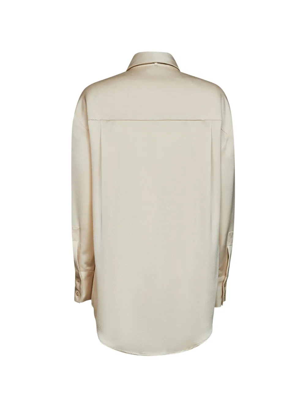 Blanca Vita Oversized blouse met afneembare strik Beige