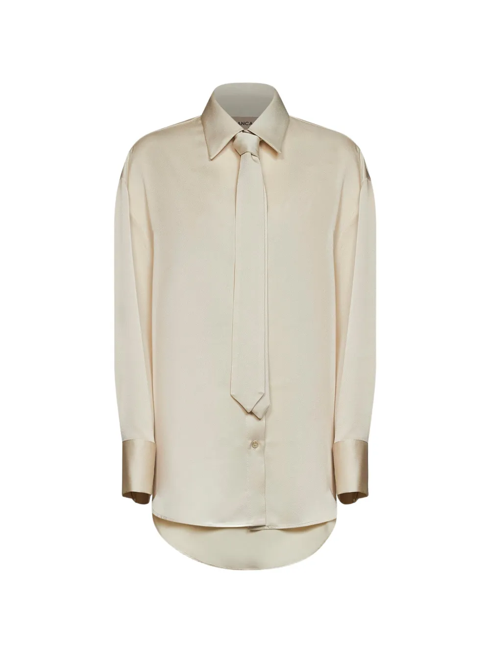 Blanca Vita detachable-tie oversized shirt - Tons neutres Blanca Vita detachable-tie oversized shirt - Tons neutres