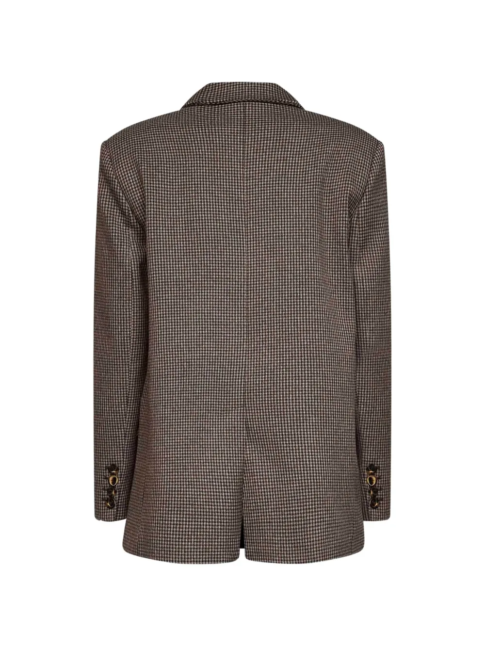 Blanca Vita houndstooth-pattern single-breasted blazer Bruin