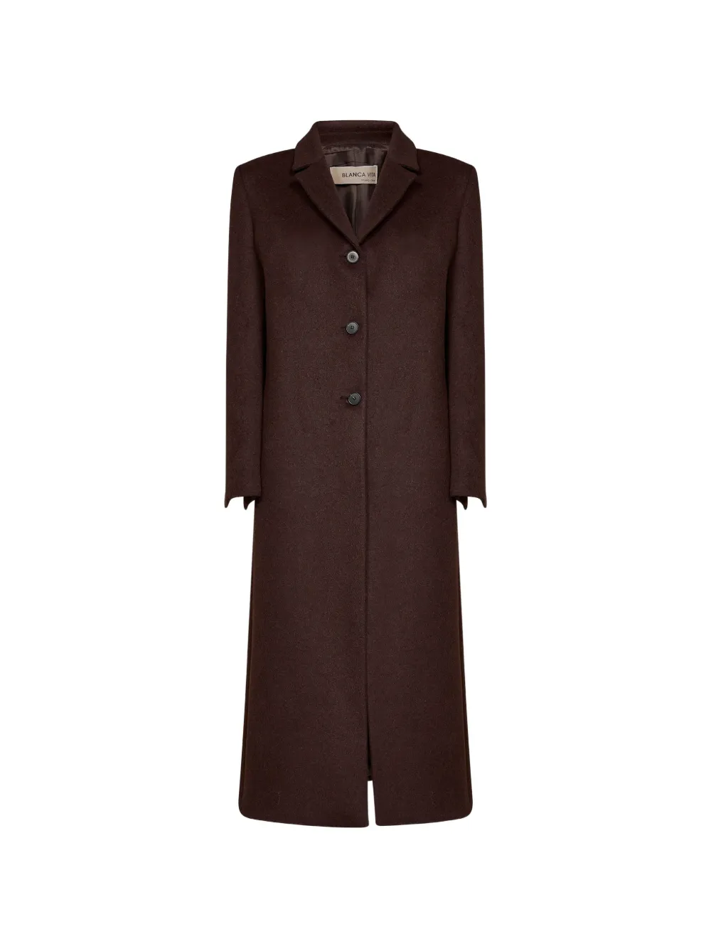 Blanca Vita manteau à revers crantés - Marron