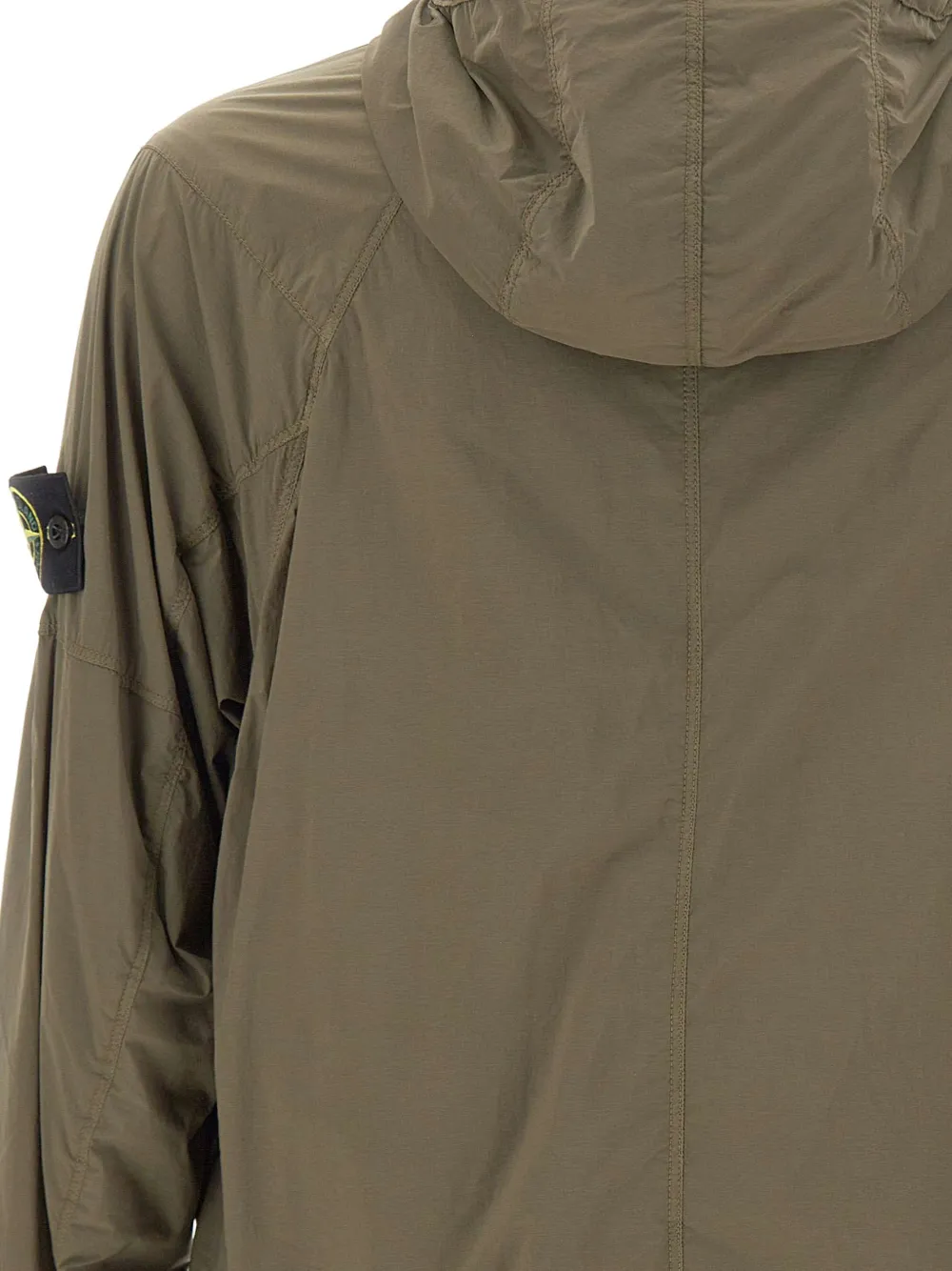 Stone Island Q100020 ultralicht nylon Stretch-TC jack Groen