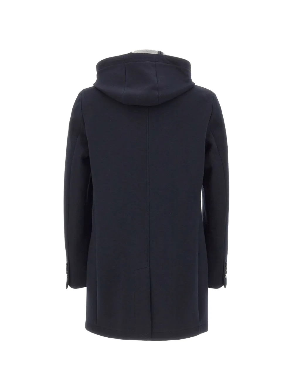 Manuel Ritz Jas met inzetstuk en capuchon met trekkoord Blauw