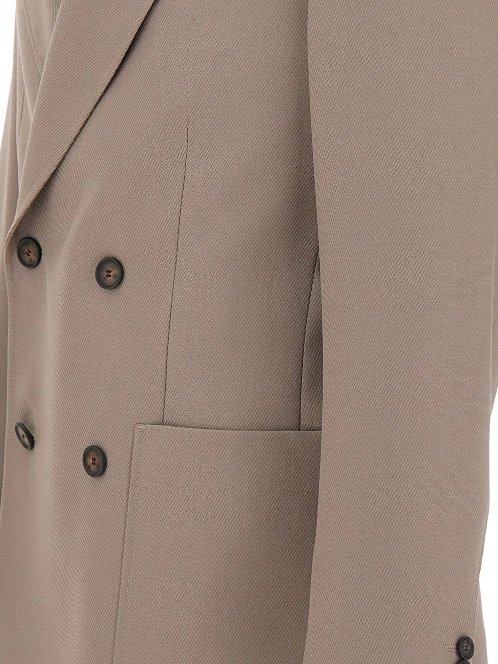 BOSS Micro-twill blazer met dubbele rij knopen Beige