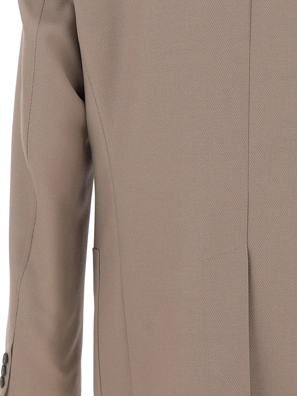 BOSS Micro-twill blazer met dubbele rij knopen Beige