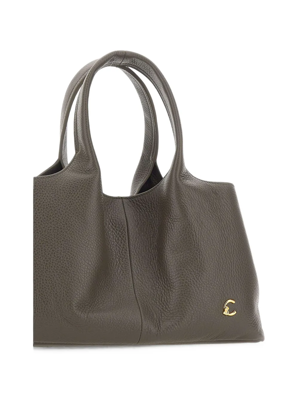 Coccinelle Medium Nell shopper van getrommeld leer Groen